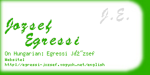 jozsef egressi business card